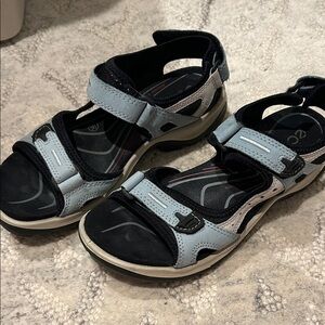 Ecco Black and Gray Women's Sandals